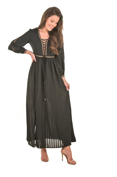 alissa maxi dress Alissa Black Maxi Dress Large