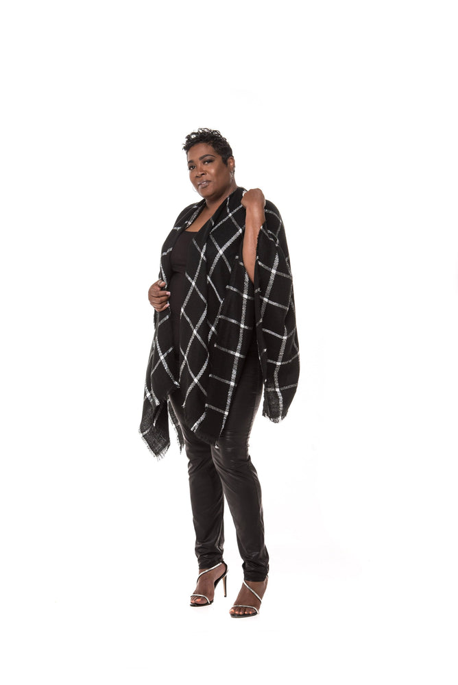 Braelyn Black & Silver Wrap