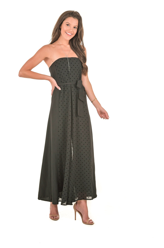 Strapless Polka Dot Jumpsuit