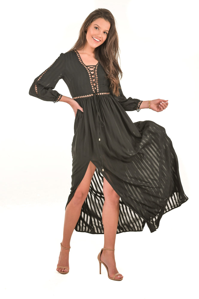 Alissa Black Maxi Dress - Boutique Amore