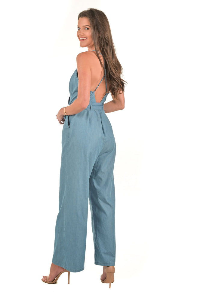 Destiny Denim Jumpsuit - Boutique Amore