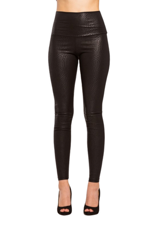 High Waist Snakeskin Print Leggings - Boutique Amore