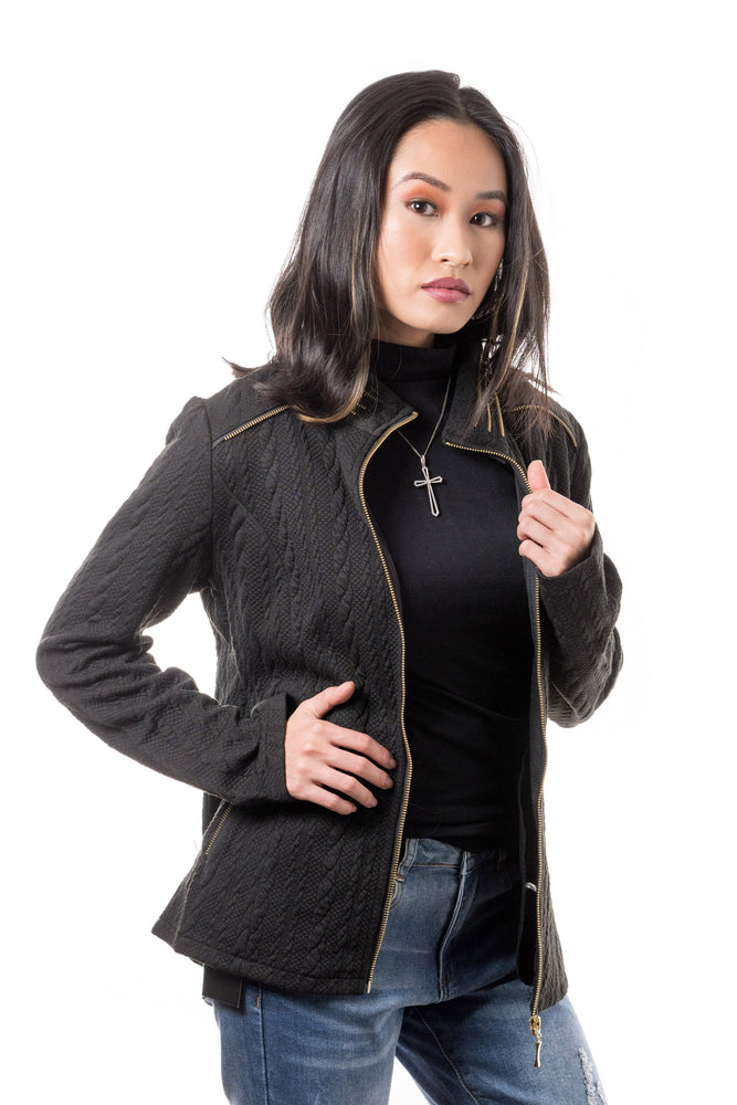 Eva Sweater- Jacket (Black) - Boutique Amore