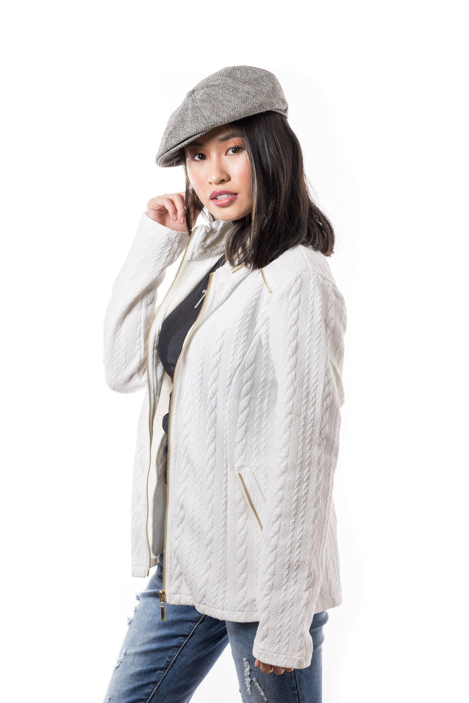 Eva Sweater- Jacket (Ivory) - Boutique Amore