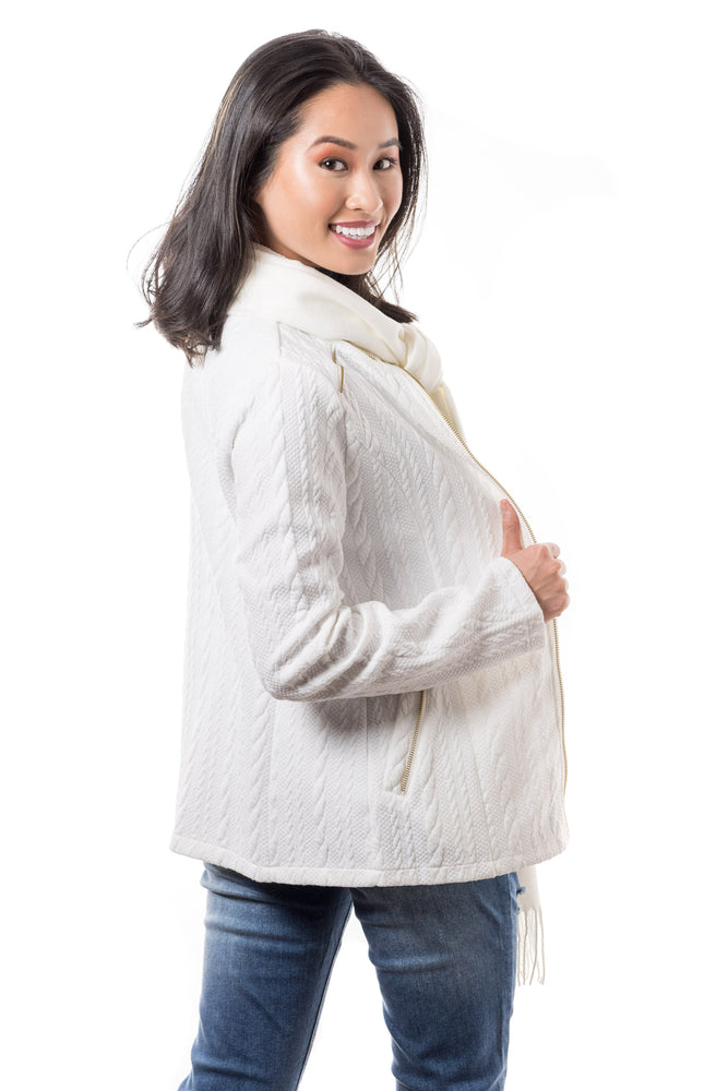 Eva Sweater- Jacket (Ivory) - Boutique Amore