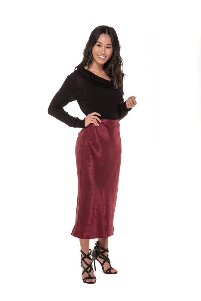 Serina Satin Skirt - Boutique Amore