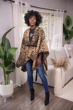 Leopard Print Wrap - Boutique Amore