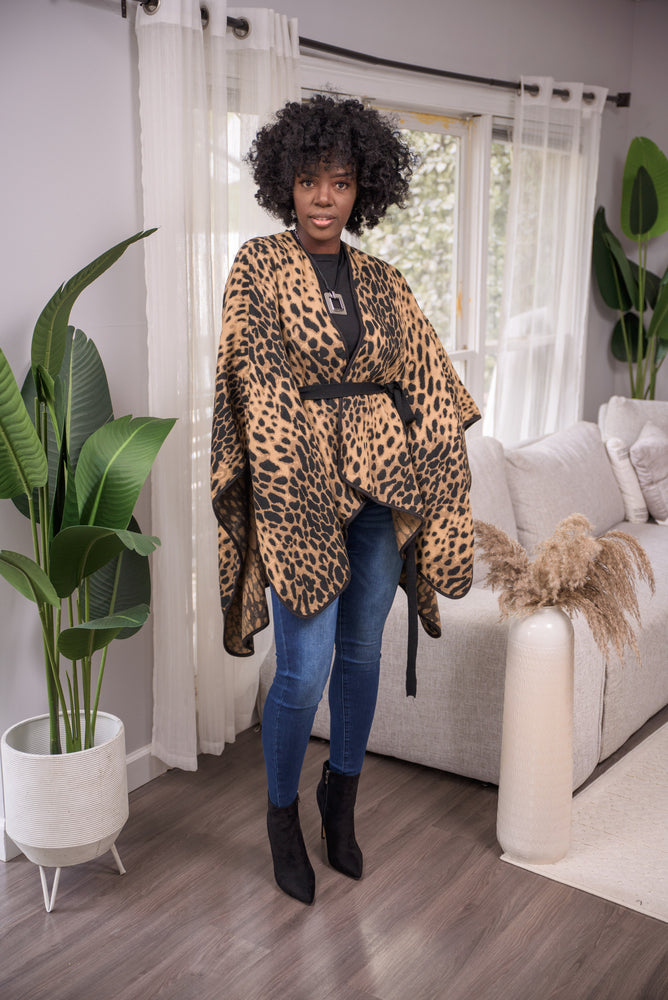 Leopard Print Wrap - Boutique Amore