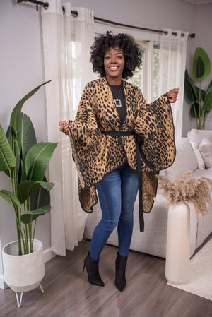 Leopard Print Wrap - Boutique Amore