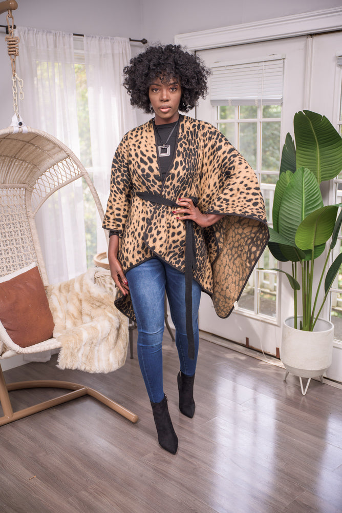 Leopard Print Wrap - Boutique Amore